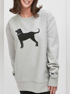 Black Dog Women's Oatmeal Gray Sweatshirt ~ Size Medium